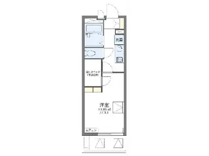 レオパレス山畔(1K/3階)の間取り写真