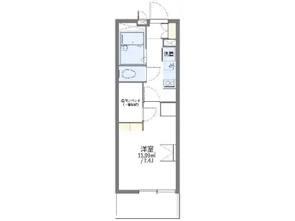 レオパレスグランノーブル(1K/2階)の間取り写真