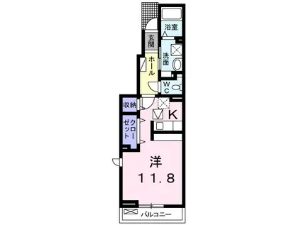 IXI Ⅱ(ワンルーム/1階)の間取り写真