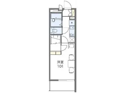 レオパレス永樂堂(1K/2階)の間取り写真