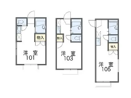 レオパレスVIENTO(1K/2階)の間取り写真