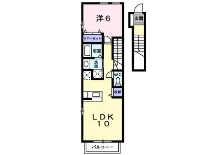 ベルシャルマン(1LDK/2階)の間取り写真