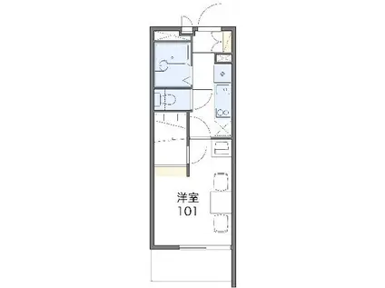 レオパレスLOTUSCOURT(1K/3階)の間取り写真