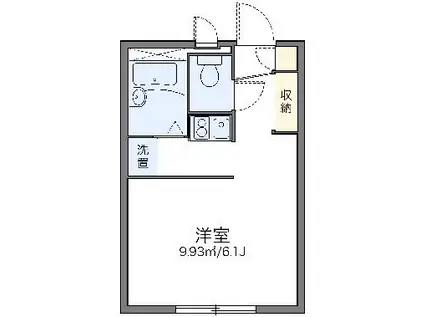 レオパレスサンハイムB(1K/1階)の間取り写真