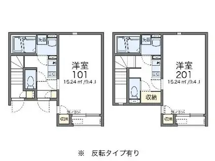 レオネクストニューコート(1K/2階)の間取り写真