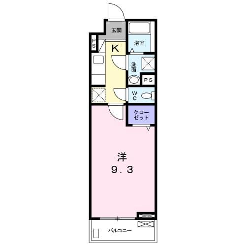 ヴィラサンライズ(1K/3階)の間取り写真