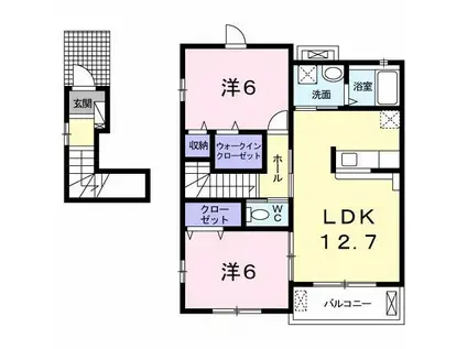 PARK HOUSE(2LDK/2階)の間取り写真