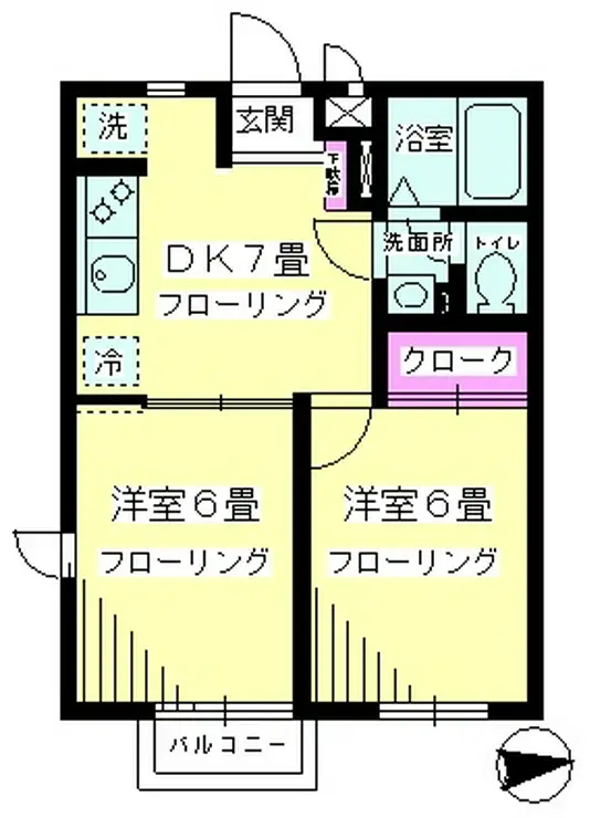 カトルコート 2階階 間取り