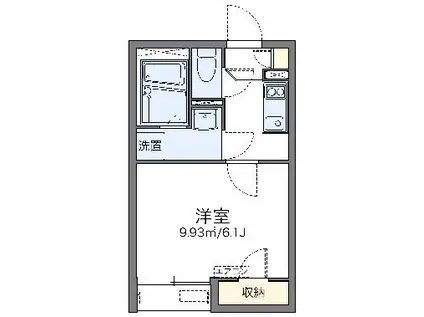 レオネクストグリーンヒルズ(1K/2階)の間取り写真