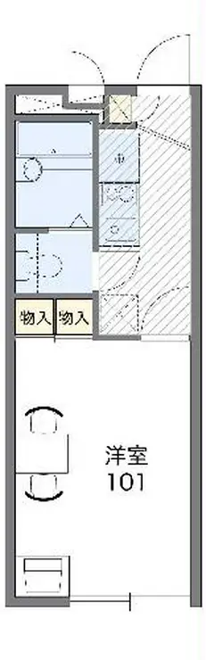 レオパレスNAKAGOME 2階階 間取り