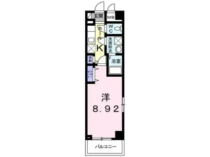 ハイツ・コスモス(1K/3階)の間取り写真