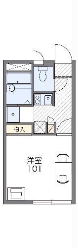 レオパレストモエⅡ(1K/2階)の間取り写真