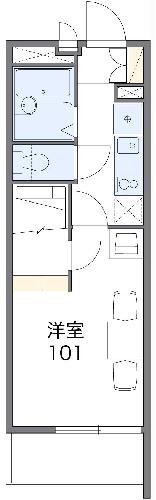 レオパレス津島町(1K/3階)の間取り写真