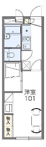 レオパレスソレイユ(1K/1階)の間取り写真