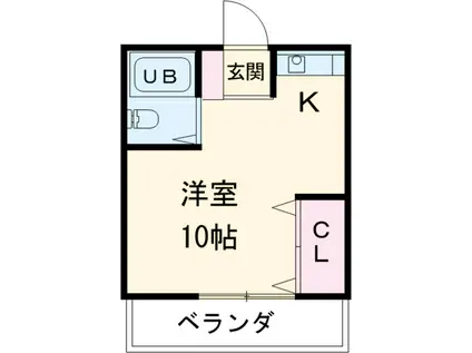 サンメゾンスルガ(ワンルーム/4階)の間取り写真
