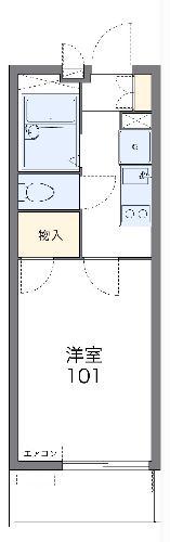レオパレスエクセルケンFIVE(1K/2階)の間取り写真