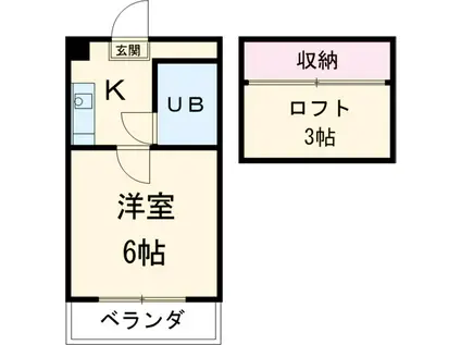 プラザ・ドゥ・ラドー(1K/2階)の間取り写真