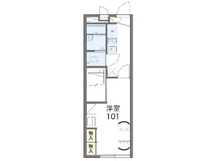 レオパレスMARBLE(1K/2階)の間取り写真