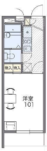 レオパレスヴィクトワール Ⅱ(1K/3階)の間取り写真