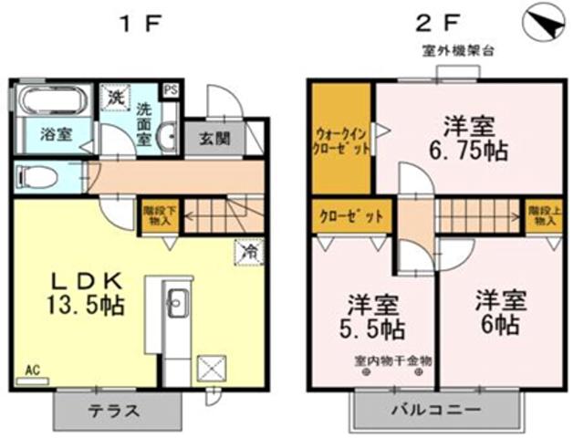 パルティールⅡ(3LDK)の間取り写真