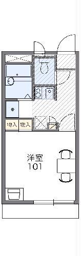 レオパレスダルマヤ(1K/2階)の間取り写真