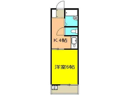 平沼第3ビル(1K/1階)の間取り写真