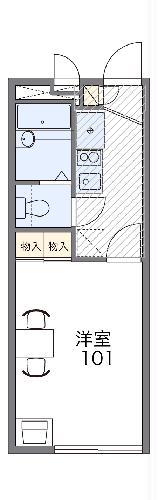 レオパレスおとわ 2(1K/2階)の間取り写真