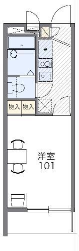 レオパレスCIELOⅠ(1K/3階)の間取り写真