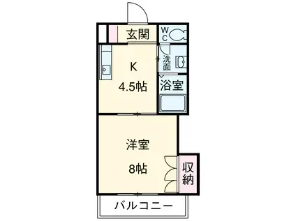 エンブルステージ馬渕(1K/9階)の間取り写真