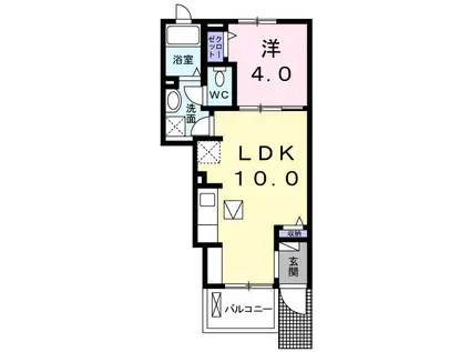 リサーチャーⅢ(1LDK/1階)の間取り写真