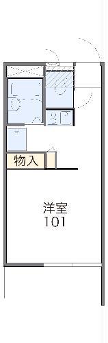 レオパレスリバーパーク(1K/2階)の間取り写真