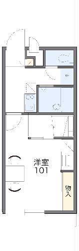 レオパレスM & K(1K/2階)の間取り写真