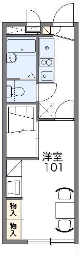 レオパレスシャングリラ(1K/1階)の間取り写真