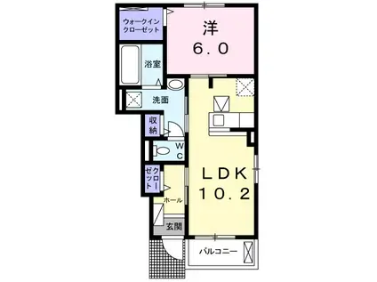 ラ・グレーシア(1LDK/1階)の間取り写真