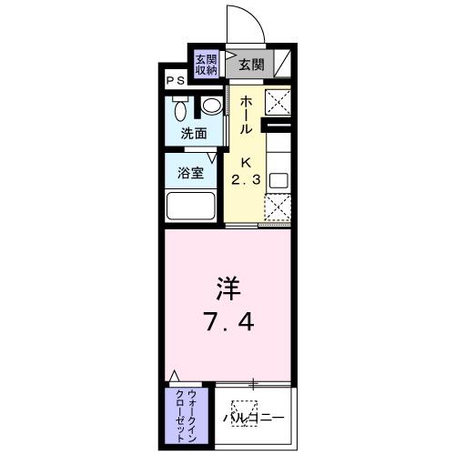 レジデンス・ヤギⅡ(1K/2階)の間取り写真