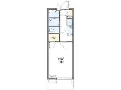 レオパレス浜木綿(1K/2階)の間取り写真