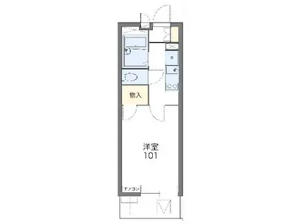 レオパレスエクセルケンSIX(1K/2階)の間取り写真