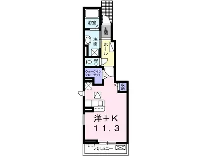 エム・トモコⅡ(ワンルーム/1階)の間取り写真