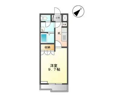 ビーアンビ(1K/1階)の間取り写真