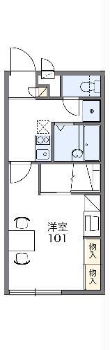 レオパレスエスターテ(1K/2階)の間取り写真