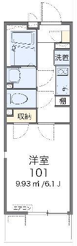 レオネクストシャトーブランカ(1K/2階)の間取り写真