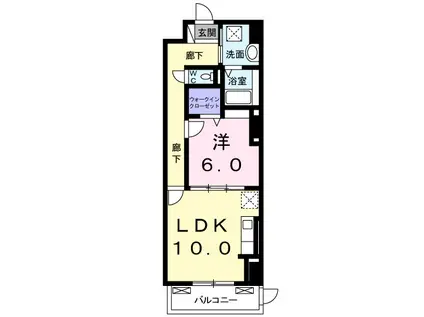 グランスイート新横浜1(1LDK/6階)の間取り写真