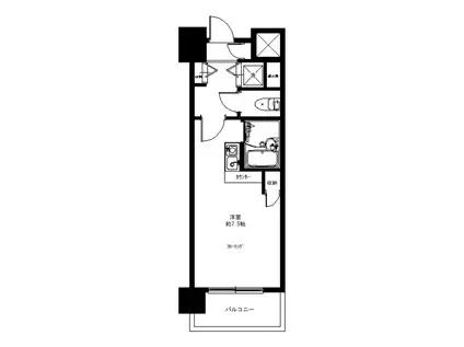 イトーピア百合ヶ丘壱番館(ワンルーム/1階)の間取り写真