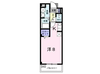 エスポワール南(ワンルーム/3階)の間取り写真