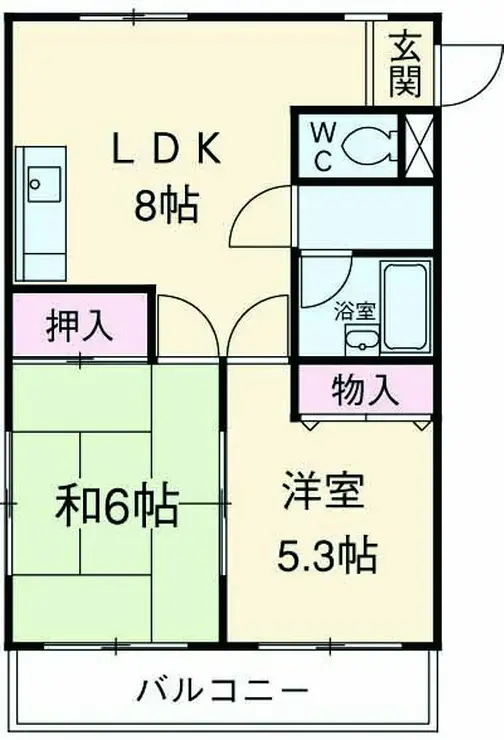 コーポ鈴蘭 3階階 間取り