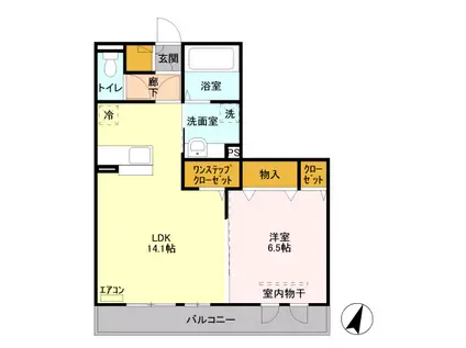 D-ROOM与野公園A(1LDK/3階)の間取り写真