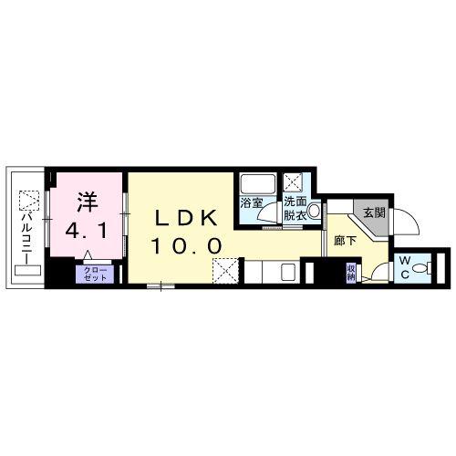 ケヤキグランデⅠ(1LDK/2階)の間取り写真