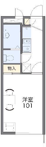 レオパレスソフィア(1K/1階)の間取り写真
