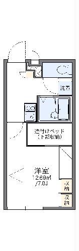 レオパレス花菜彩(1K/1階)の間取り写真