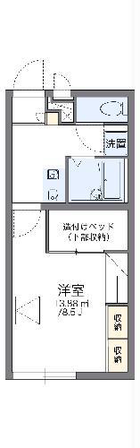 レオパレスエスペランサ(1K/1階)の間取り写真
